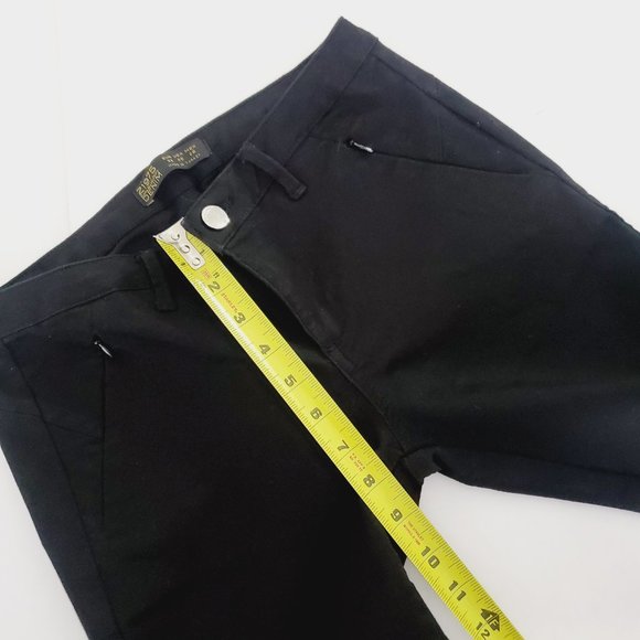 Zara Z1975 Pants Skinny Stretch Modern Minimalist Sleek Deep Black 6 - Picture 10 of 11